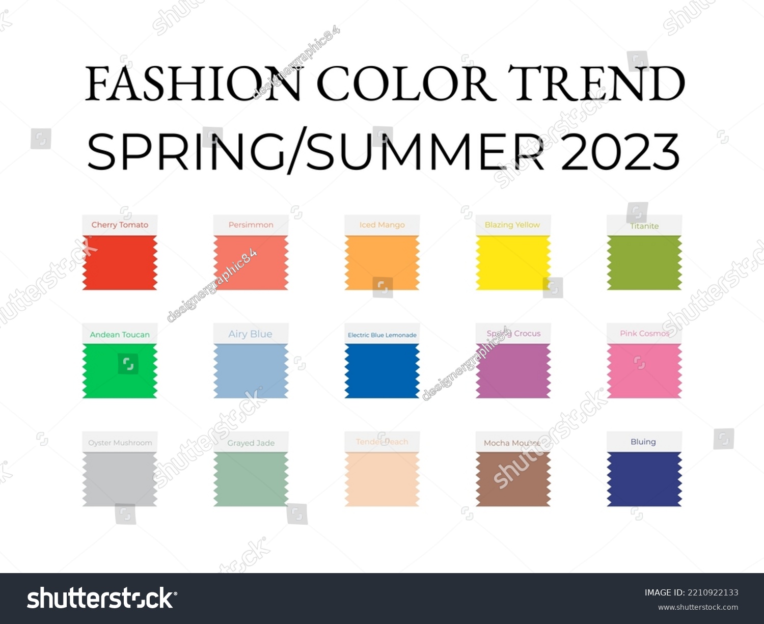 Fashion Color Trend Spring Summer 2023 Stock Vector (Royalty Free ...