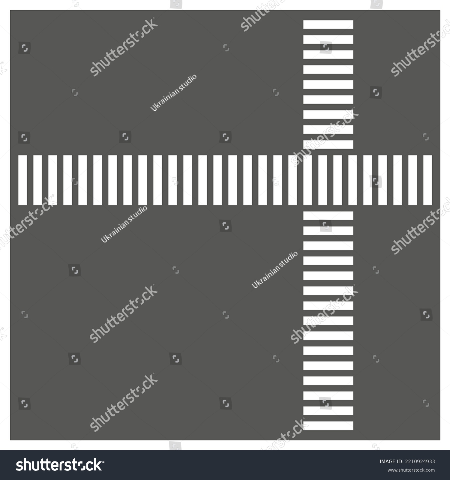 Pedestrian Crossings Icon Top View Design Stock Vector (Royalty Free ...