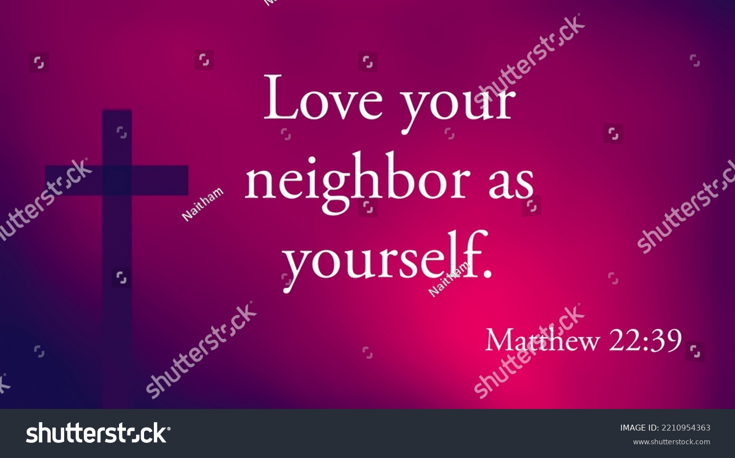 Love Your Neighbor Yourself Bible Word Stock Illustration 2210954363