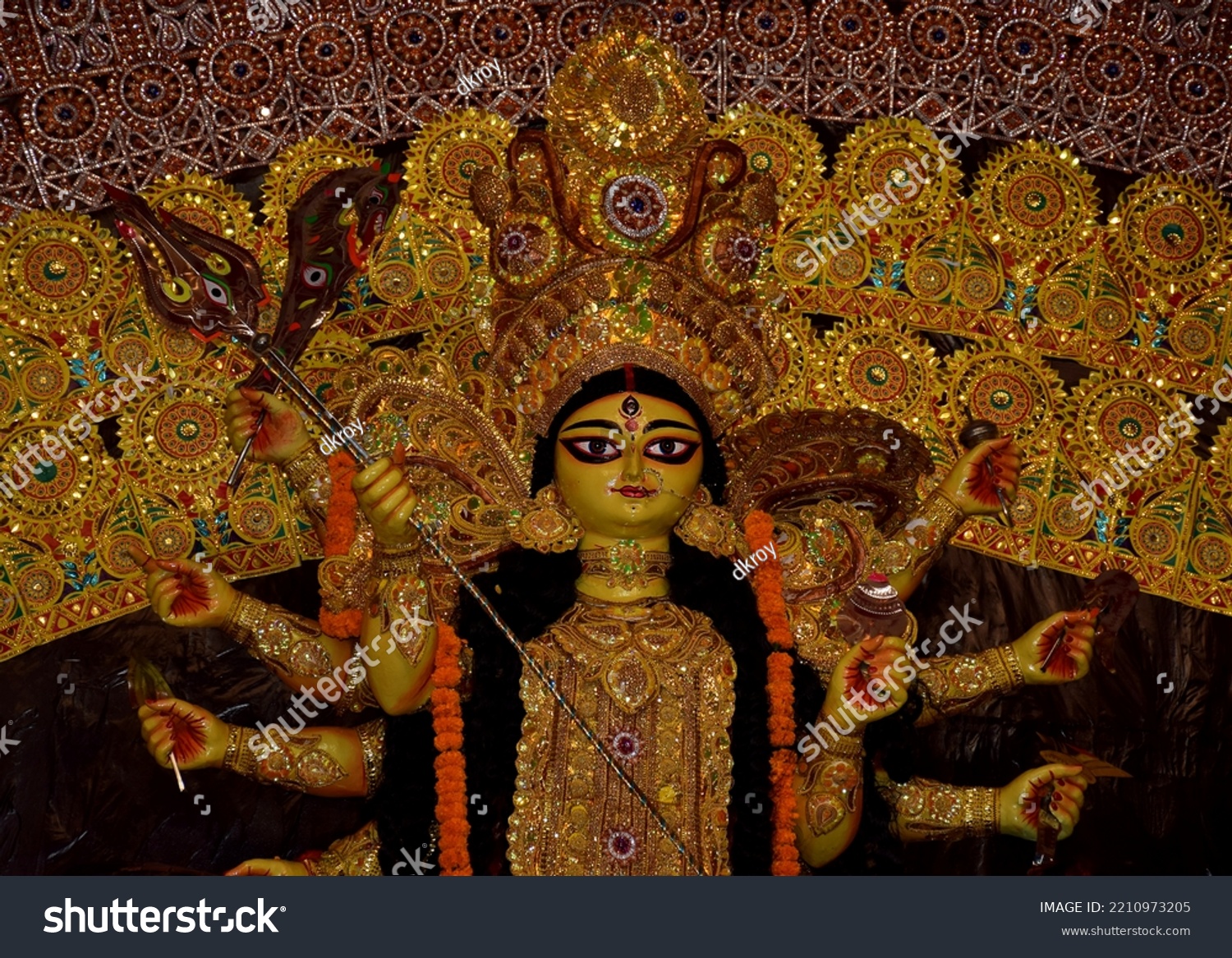 Close Shot Goddess Durga Idol During Stock Photo 2210973205 | Shutterstock