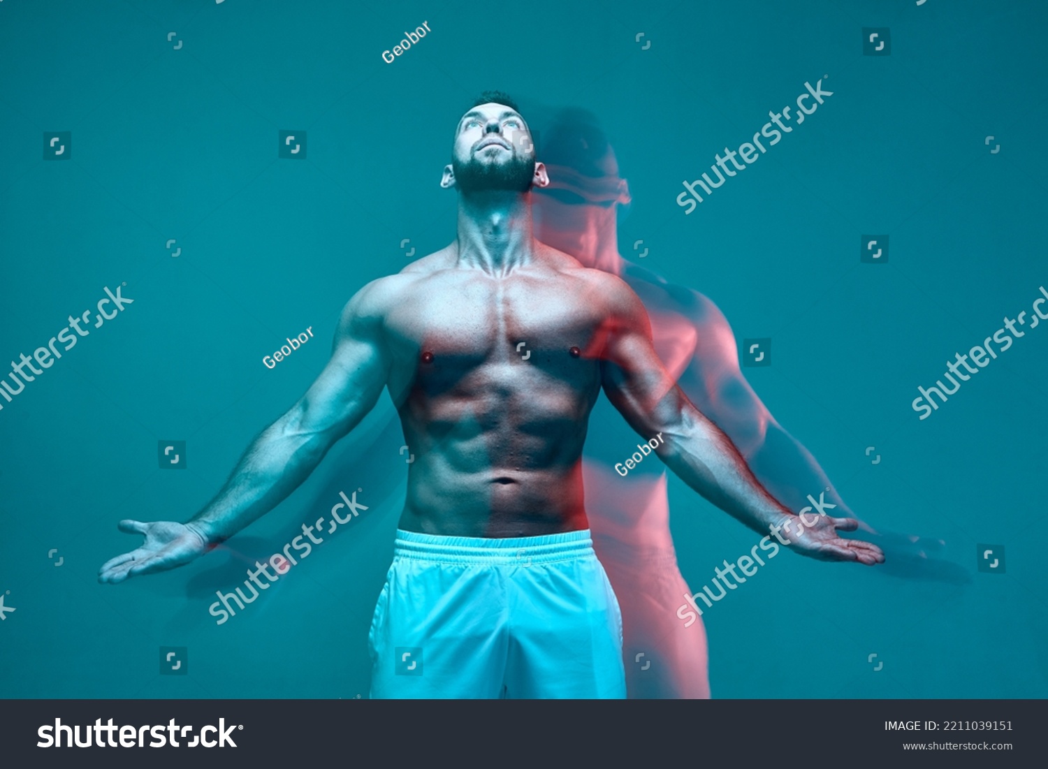 Confident Athletic Man Muscular Naked Torso Stock Photo Shutterstock