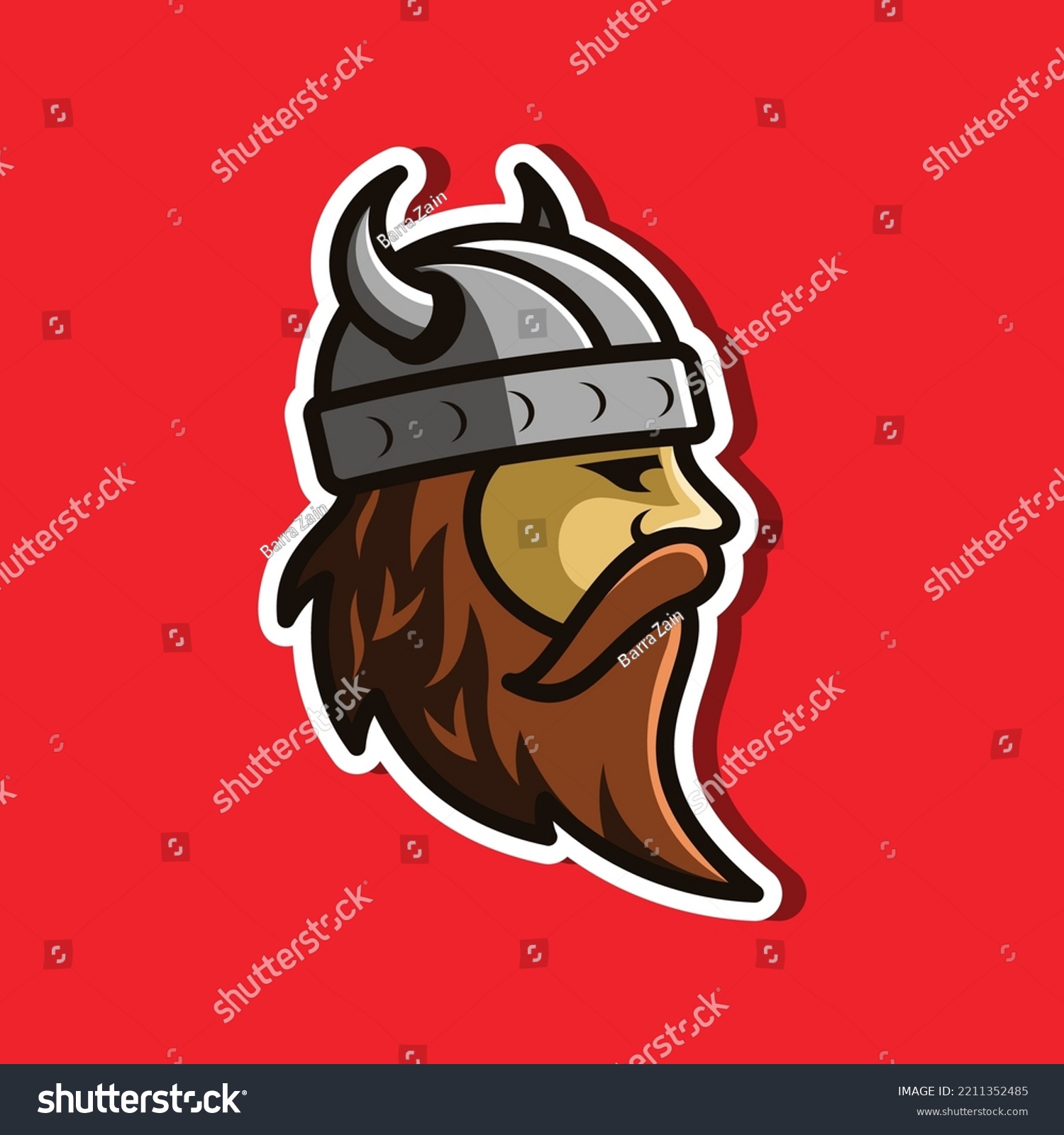 Viking Logo Design Nordic Warrior Symbol Stock Vector (Royalty Free 