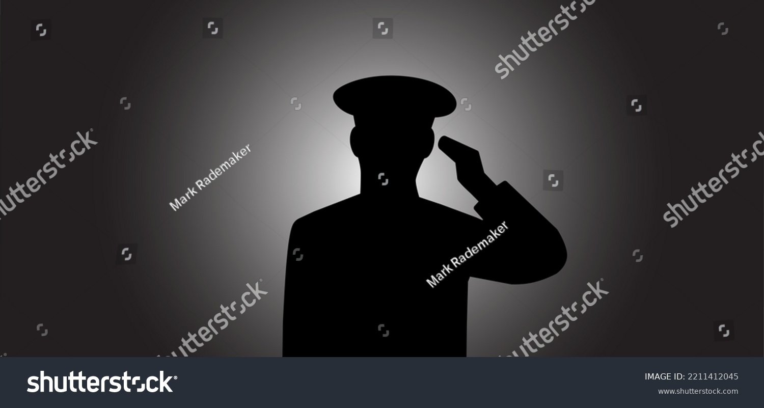 Salute Military Marine Army General Warrior Stock Vector (Royalty Free ...