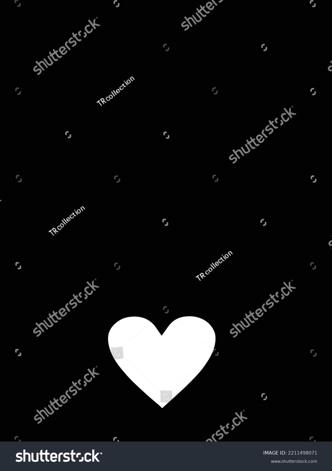 Heart Decoration Emoji Depicts Classic White Stock Vector (Royalty Free ...