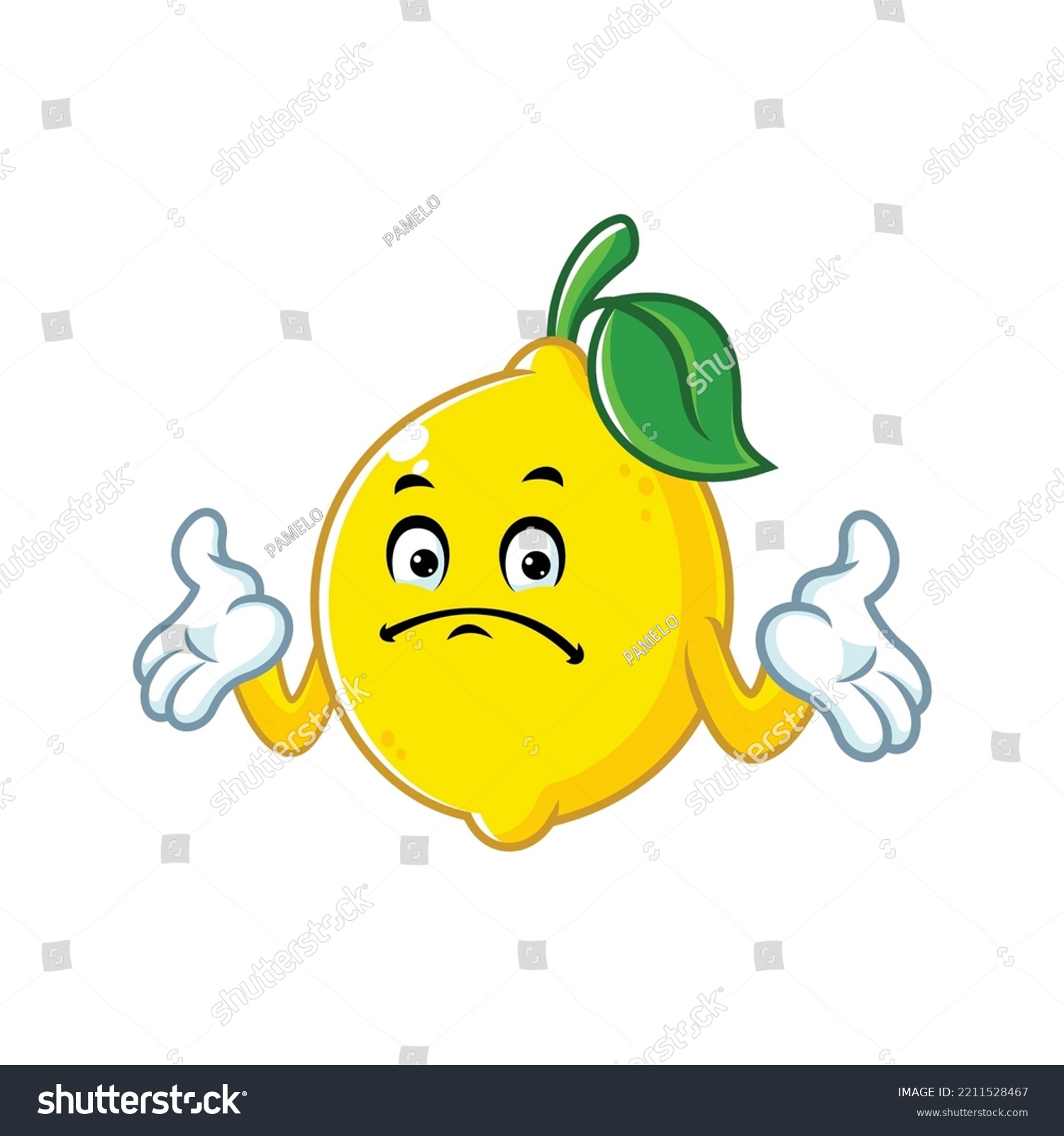 Vector Cartoon Character Mascot Lemon Dont Stock Vector (Royalty Free ...