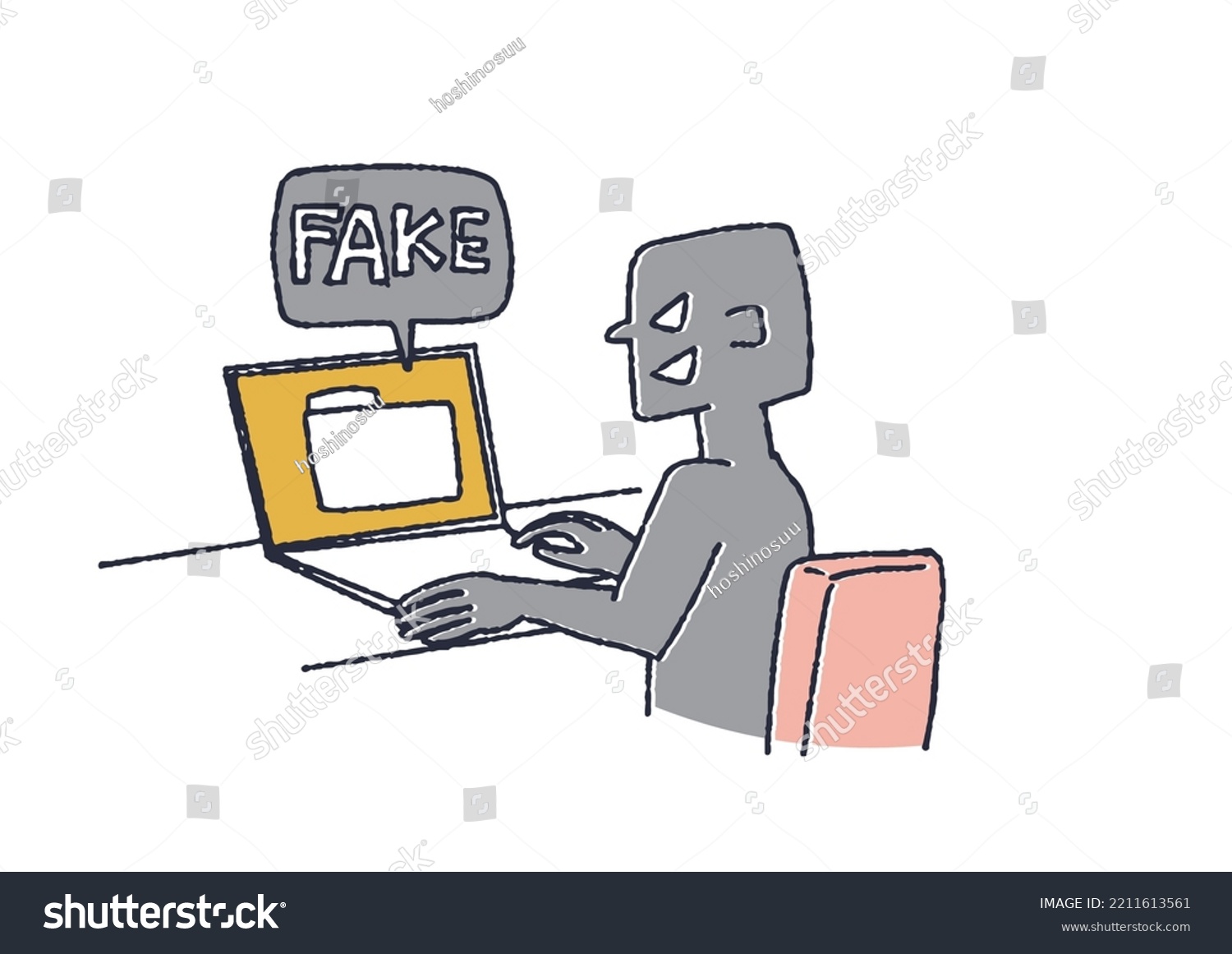 Person Who Spreads Fake News Crime Stock Vector (Royalty Free ...