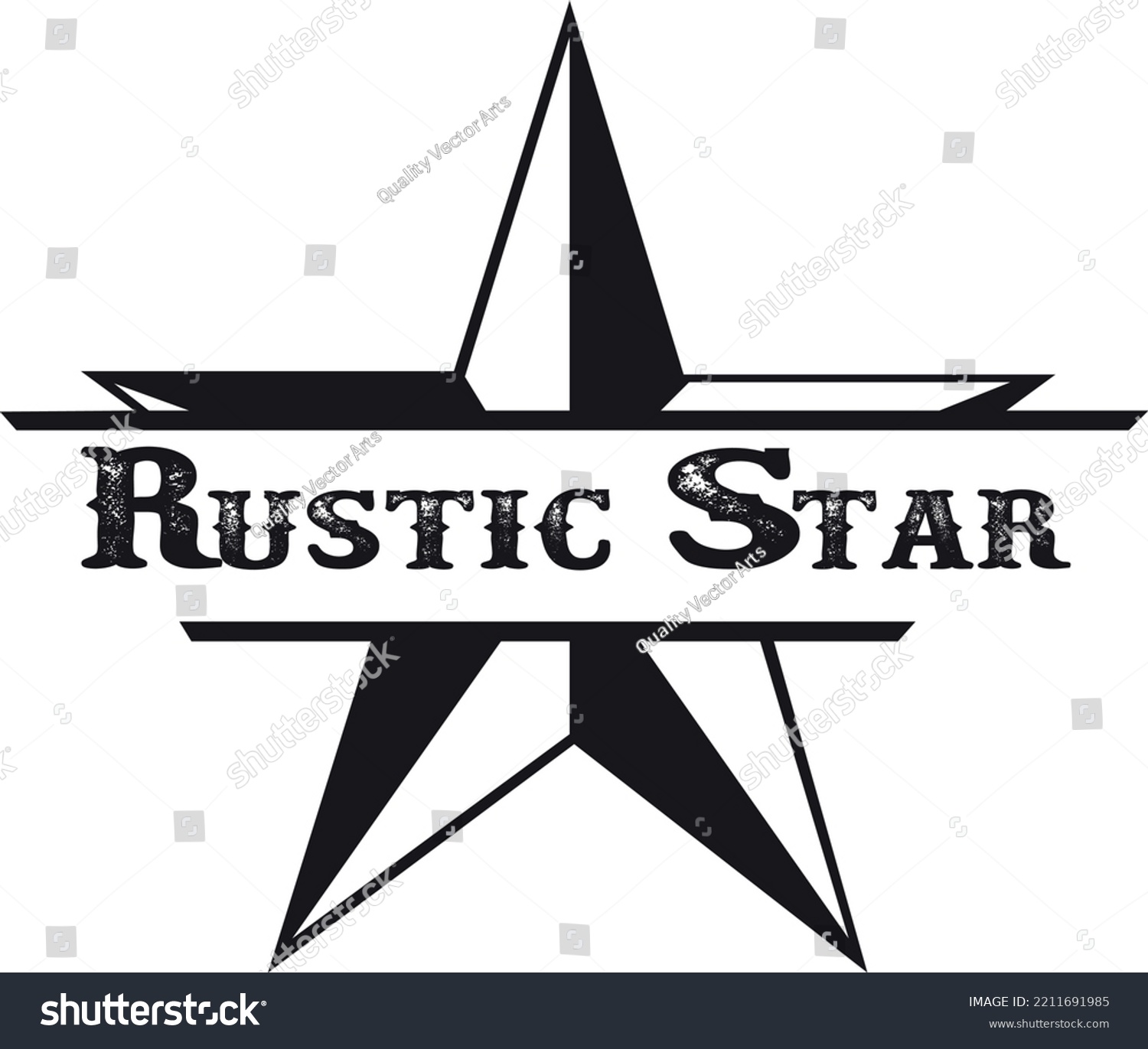 Rustic Star Clipart Editable File Vector Stock Vector Royalty Free   Stock Vector Rustic Star Clipart Editable File Vector Illustration 2211691985 