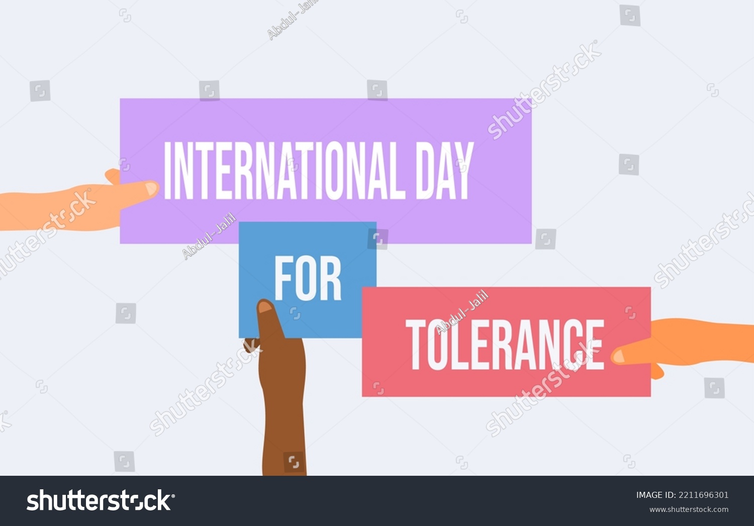 International Day Tolerance Concept Banner Poster Stock Vector (Royalty ...