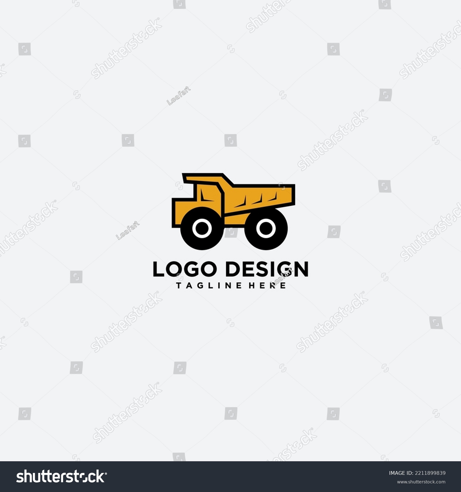 Heavy Dump Truck Logo Design Illustration Stock Vector (royalty Free 