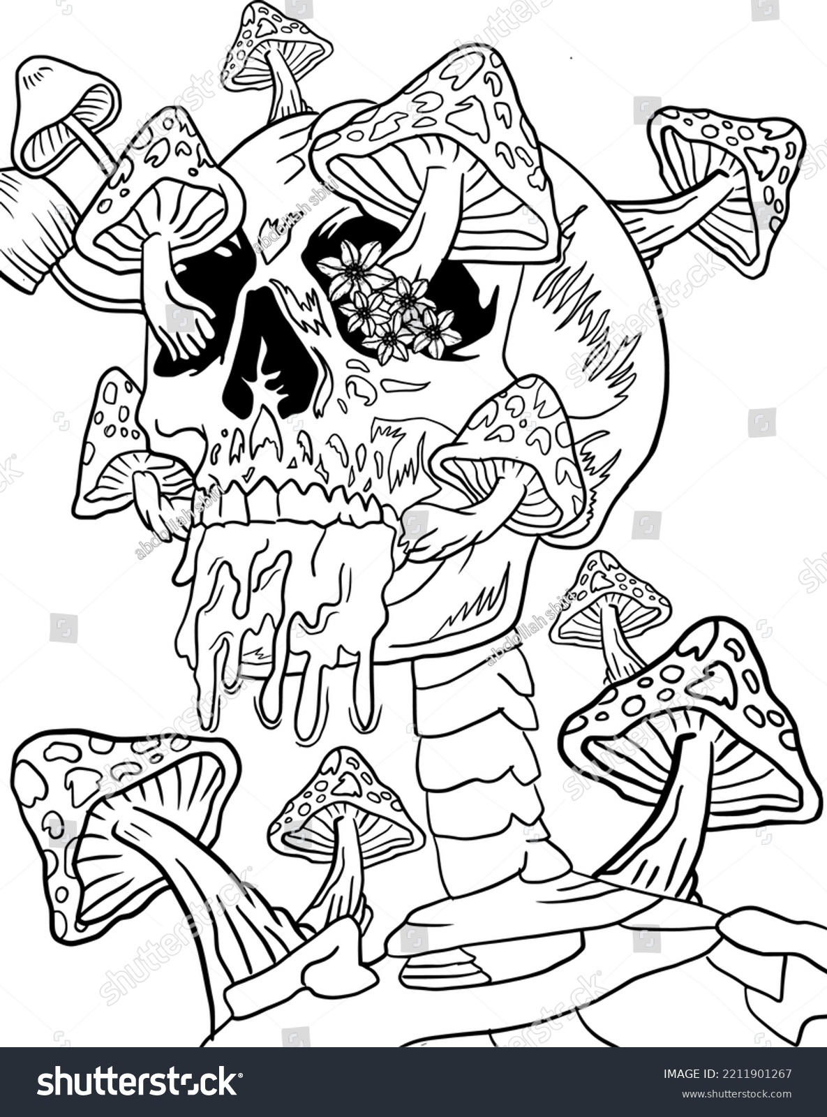 stoner-trippy-coloring-page-fun-coloring-stock-vector-royalty-free