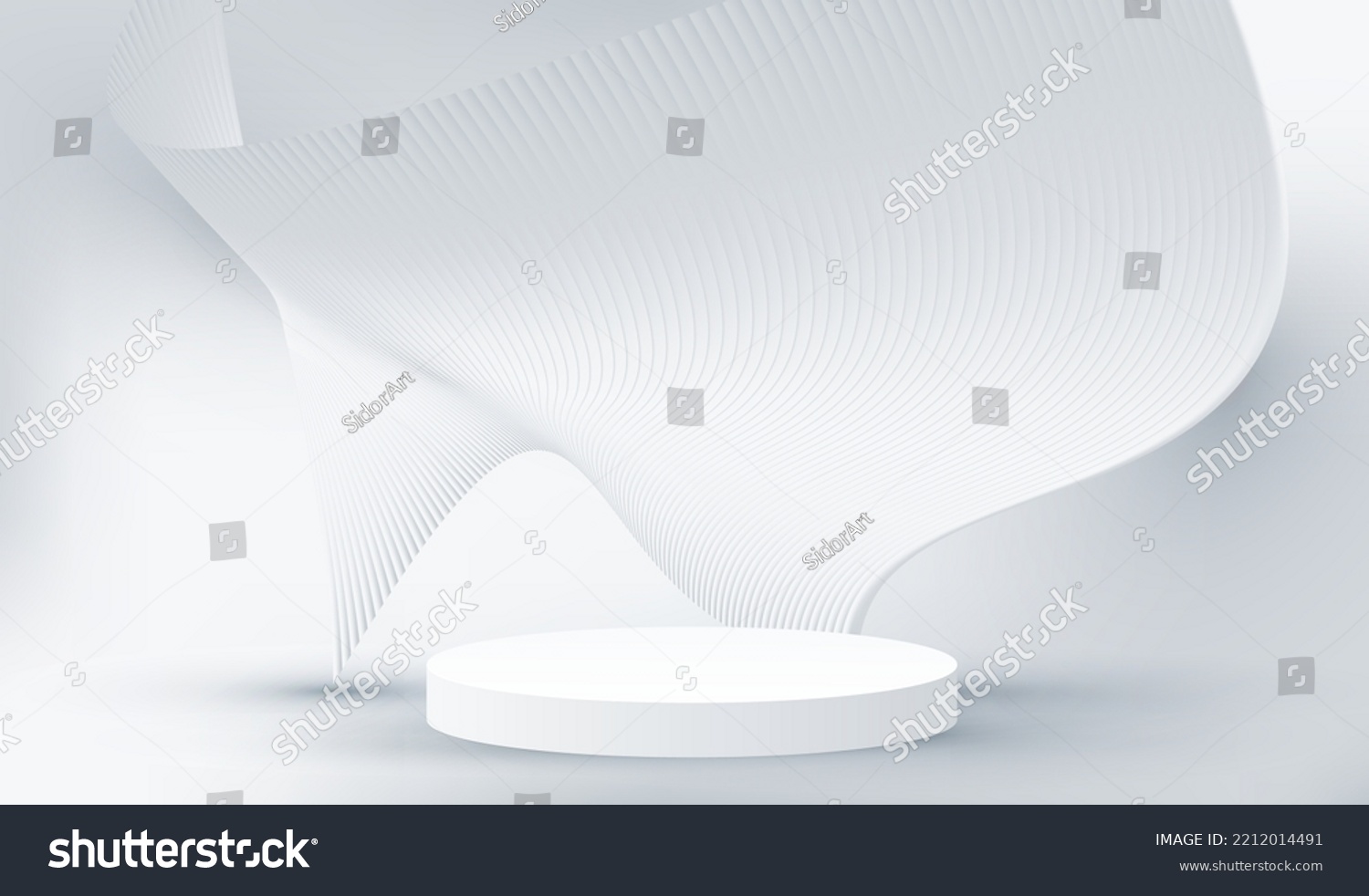 Stage Podium Display White Grey Background Stock Vector (Royalty Free ...