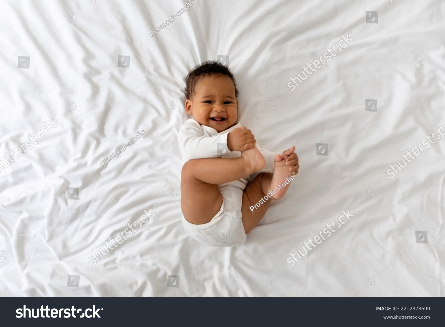 Cute Funny Little Black Baby Having Stock Photo 2212378699 | Shutterstock