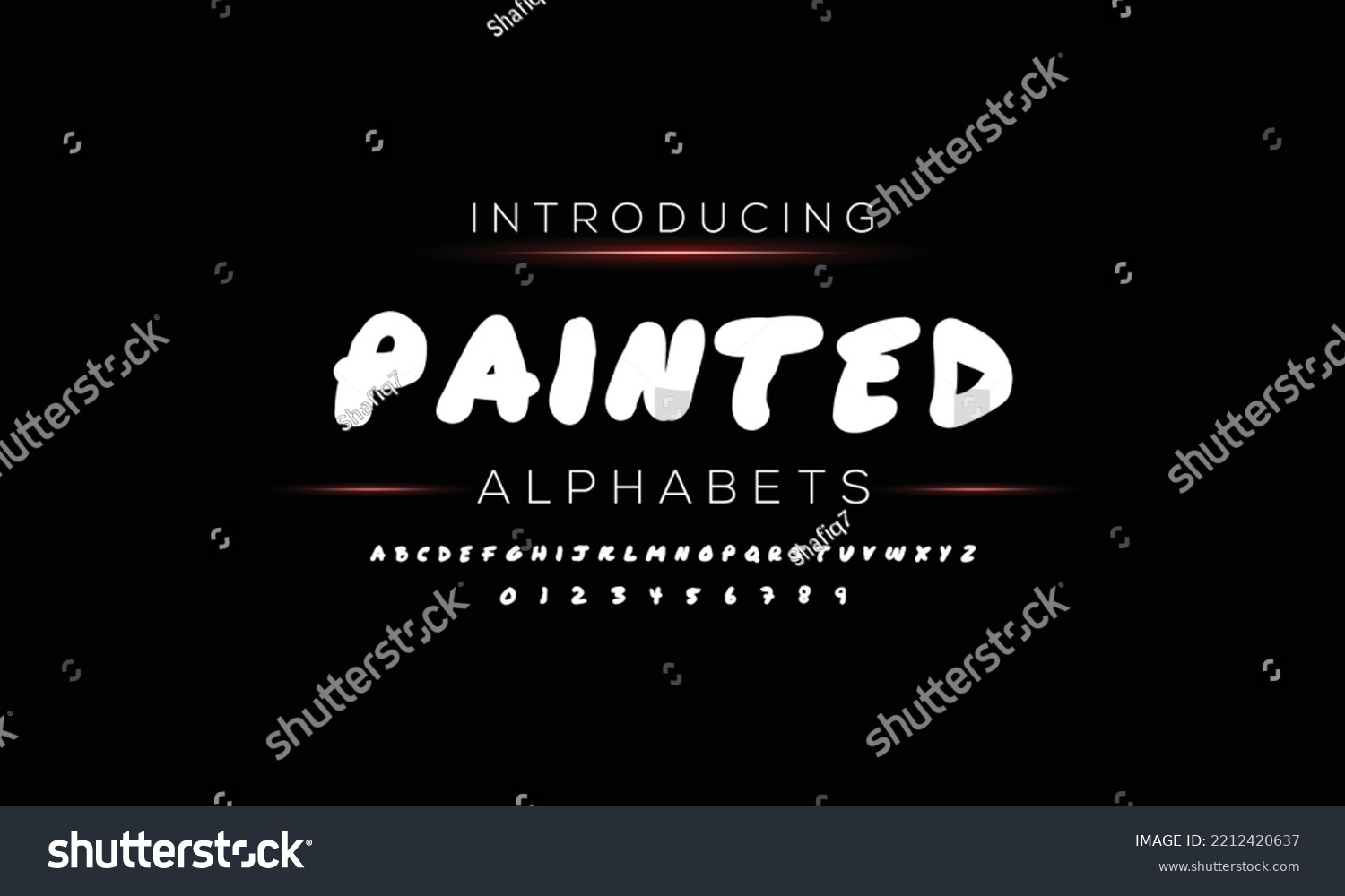 Painted Brush Style Hand Drawn Alphabet Stock Vector Royalty Free   Stock Vector Painted Brush Style Hand Drawn Alphabet Font Calligraphy Alphabet On A Black Background 2212420637 