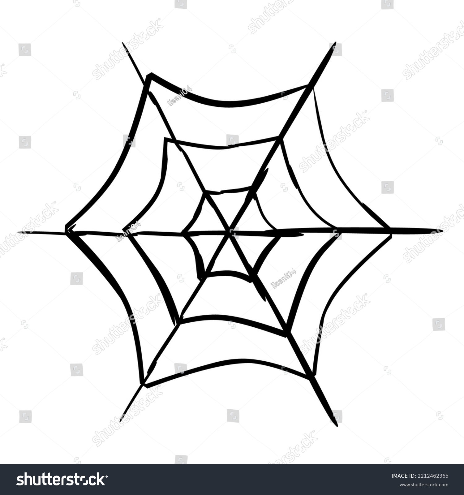 Spider Web Vector Illustration Halloween Theme Stock Vector Royalty Free 2212462365 Shutterstock