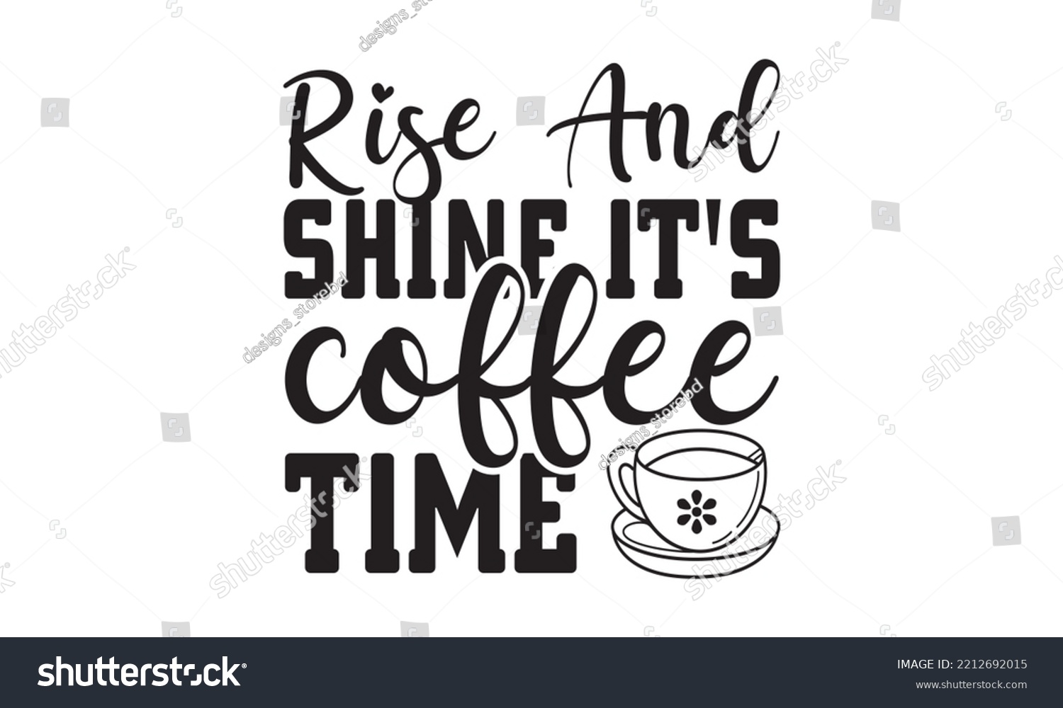 Svg Coffee Printable Cutting Files Cricut Stock Vector (Royalty Free ...