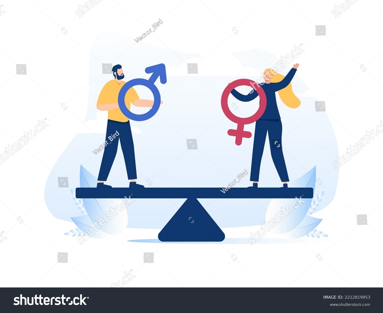 Man Woman Rights Treat Equally Transgender Stock Vector (Royalty Free ...