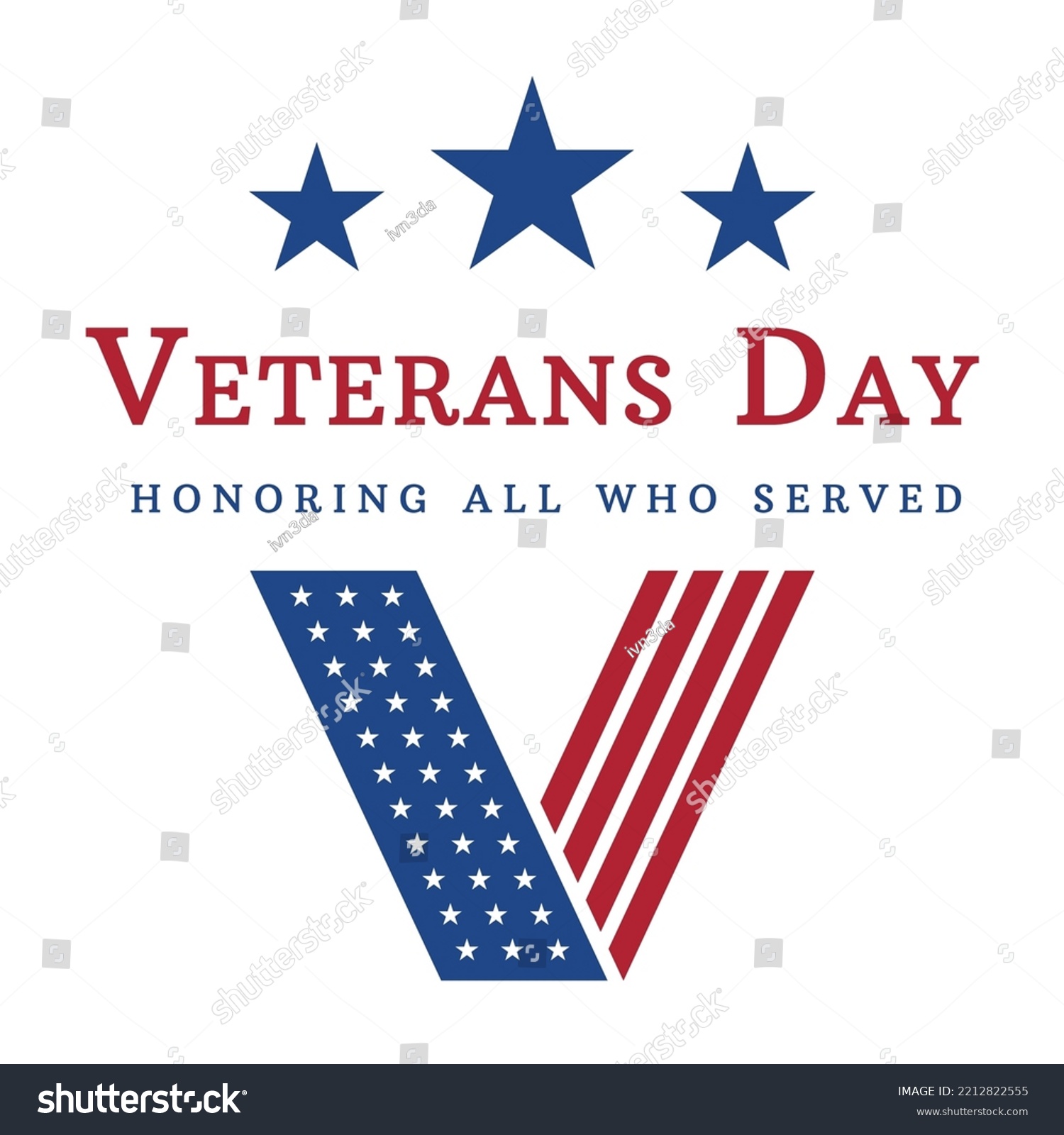 Veterans Day November 11th Honoring All Stock Vector (Royalty Free) 2212822555 Shutterstock