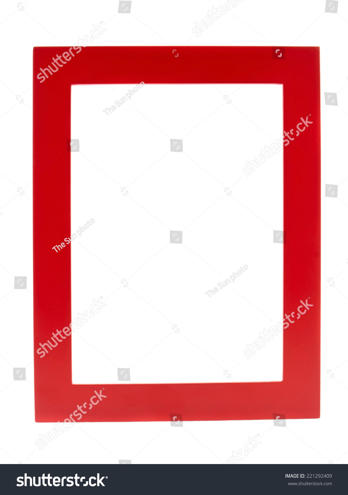 Red Frame On White Background Stock Photo 221292409 | Shutterstock