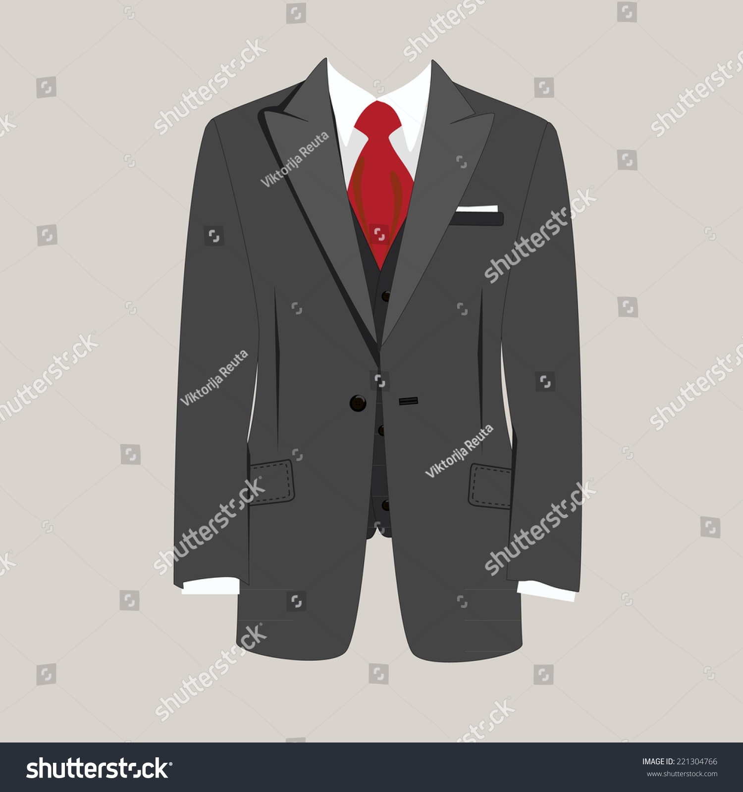 Illustration Man Suit Tie Business Suit Stock Vector (Royalty Free ...