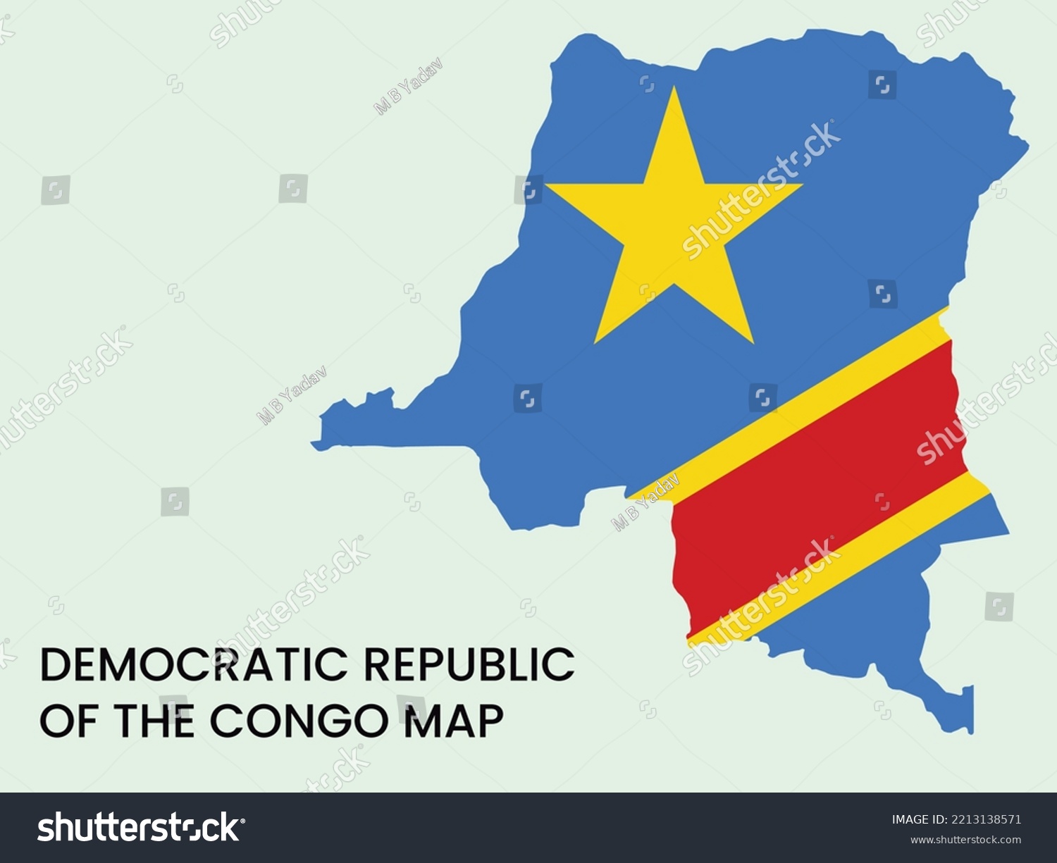 Map Democratic Republic Democratic Republic Map Stock Vector (Royalty ...