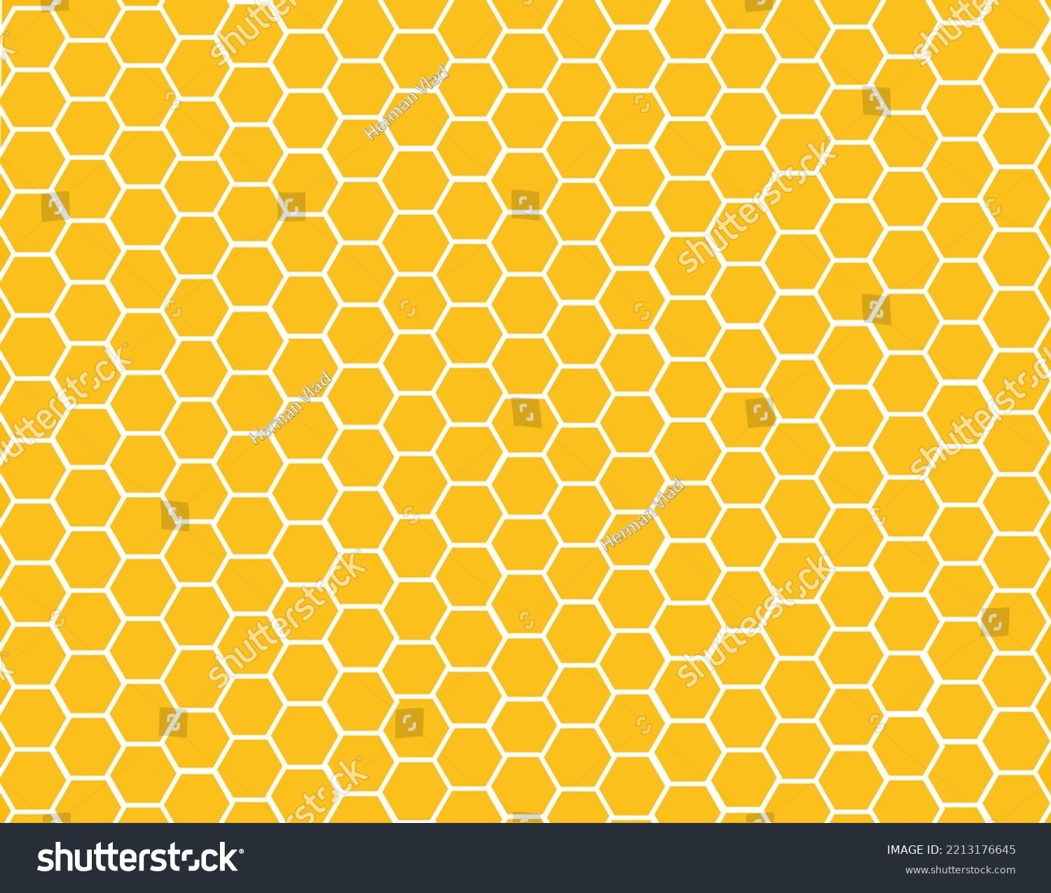 Yellow Beehive Background Honeycomb Bees Hive Stock Illustration ...