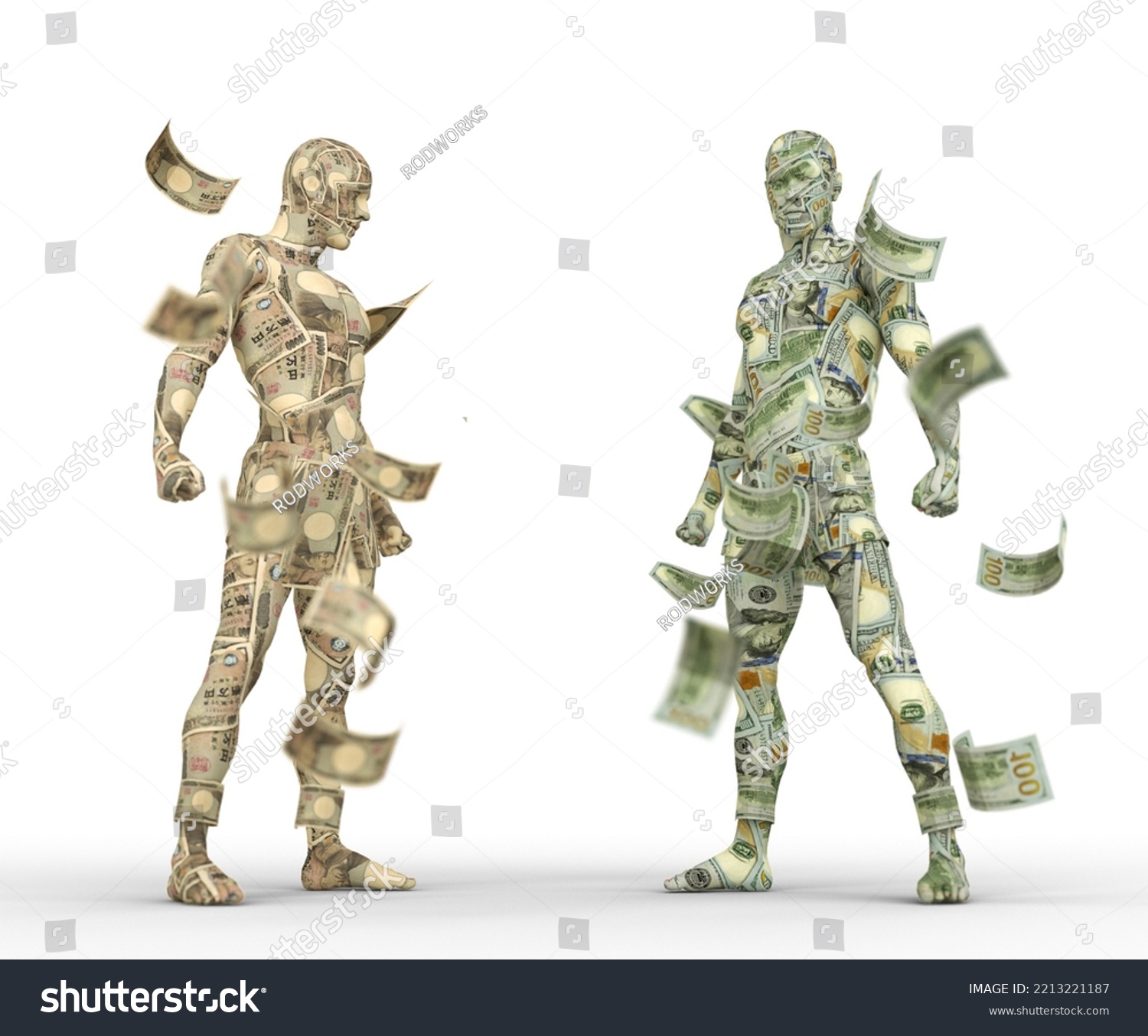 Us Dollar Vs Japanese Yen Forex Stock Illustration 2213221187 ...