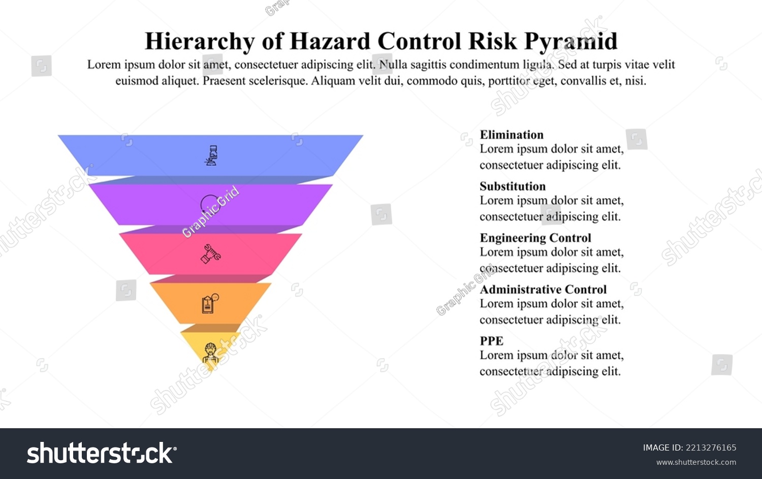 Infographic Presentation Template Hierarchy Hazard Control Stock Vector ...