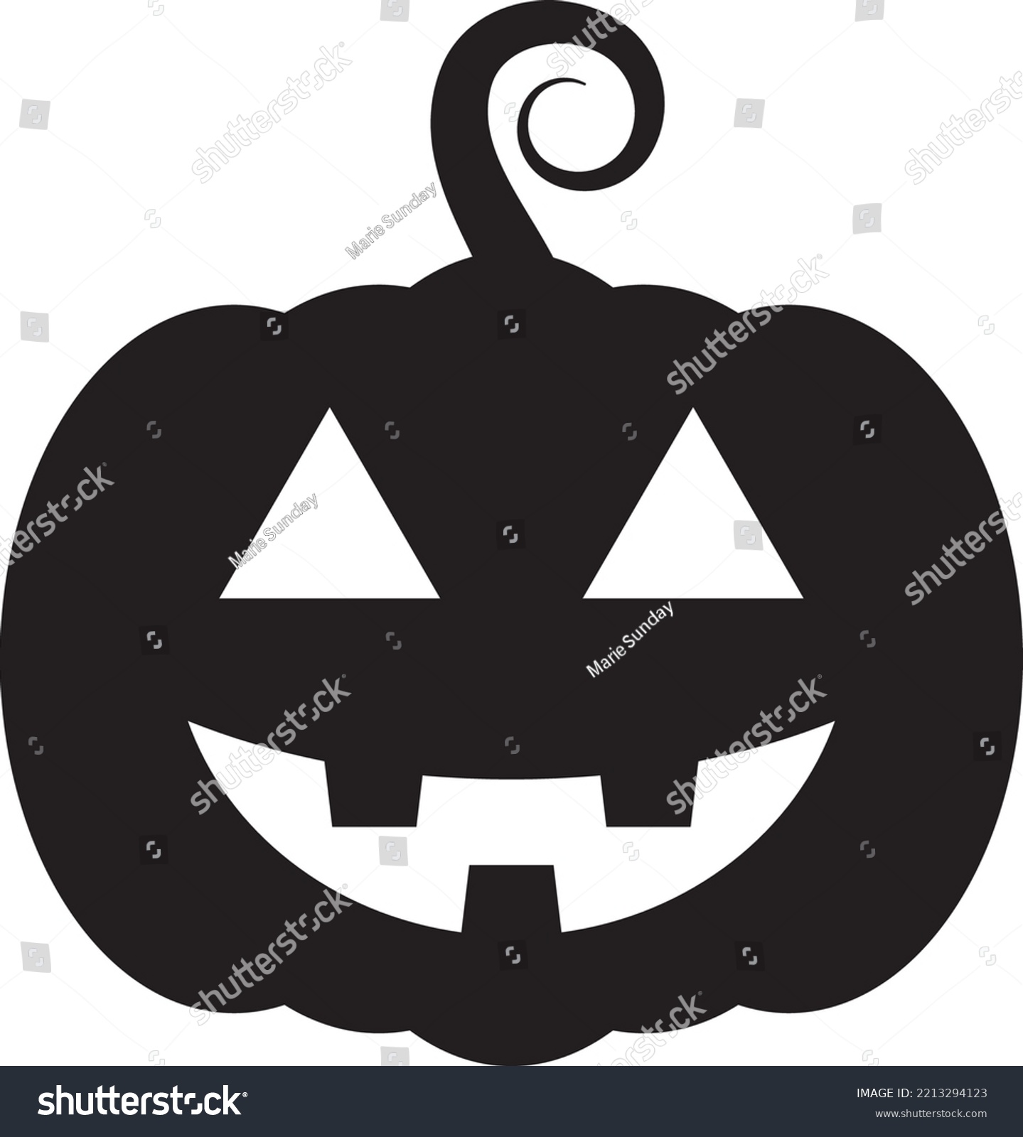 Pumpkin Silhouette Black Icon On White Stock Vector (Royalty Free ...