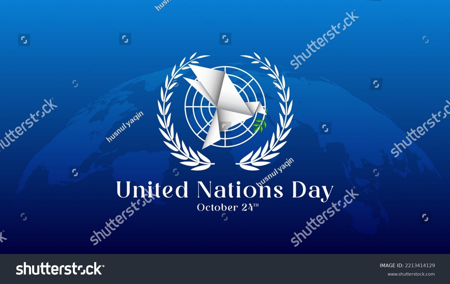 United Nations Day Background Abstract Background Stock Vector (royalty 