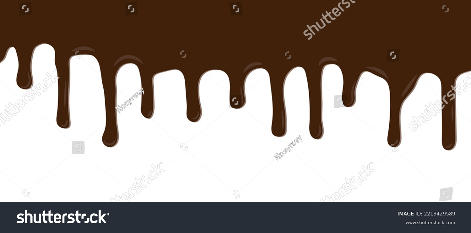 Dripping Melted Chocolate Background Vector Illustration Stock Vector Royalty Free