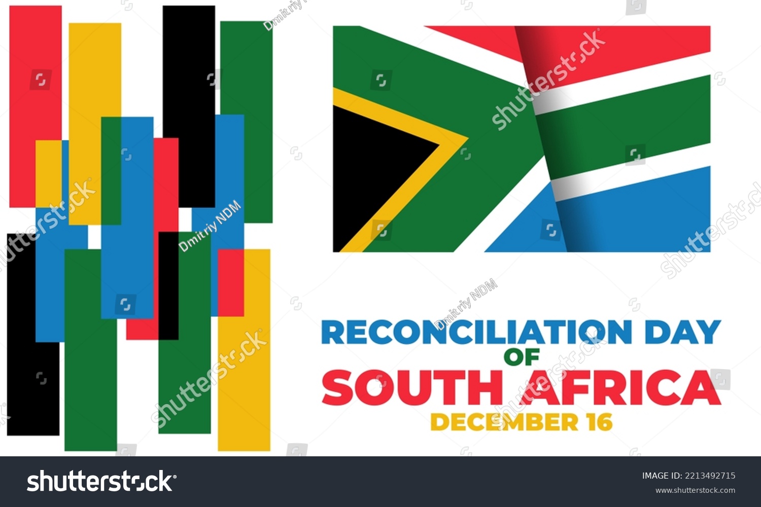 Day Reconciliation Public Holiday South Africa Stock Vector (Royalty