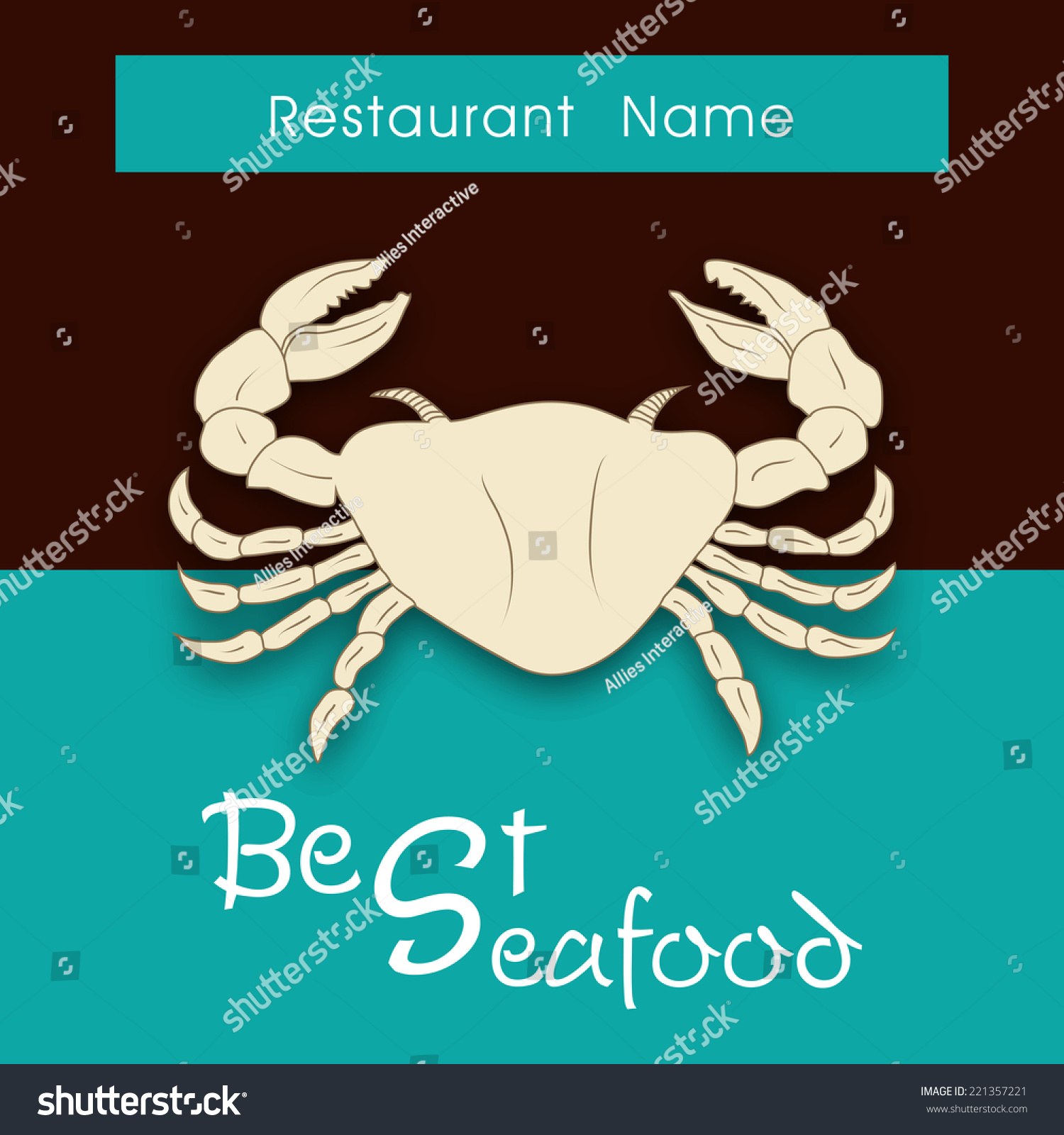 Seafood Restaurant Menu Card Design On Stock Vector Royalty Free Shutterstock