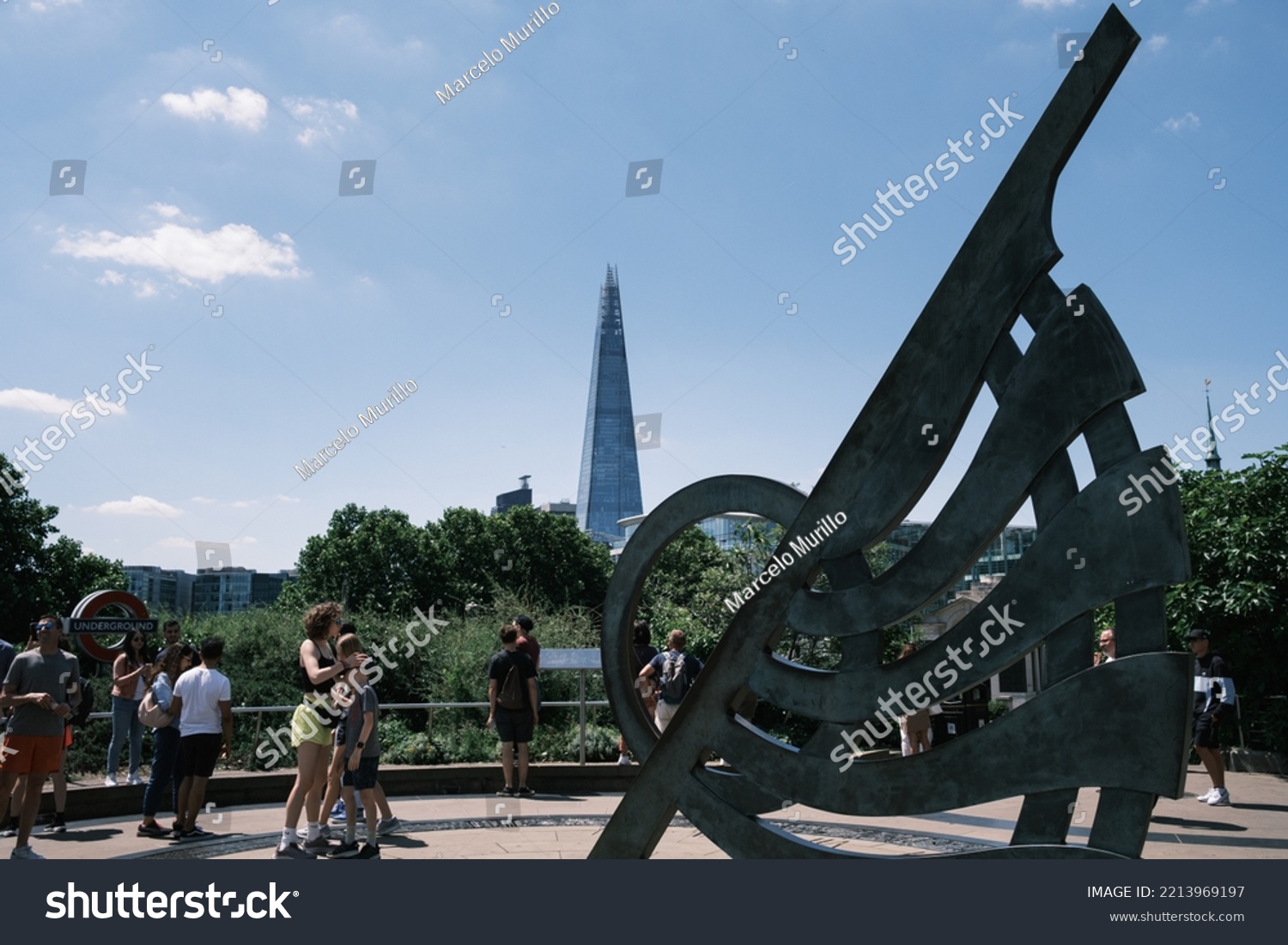 Sundial Tower Hill Station Shard Building Stock Photo 2213969197 Shutterstock