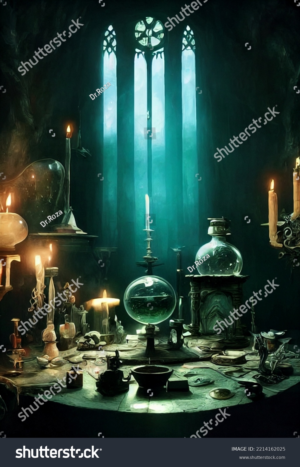 Interior Witches Coven Gothic Architecture Cauldrin Stock Illustration 2214162025 Shutterstock 9237