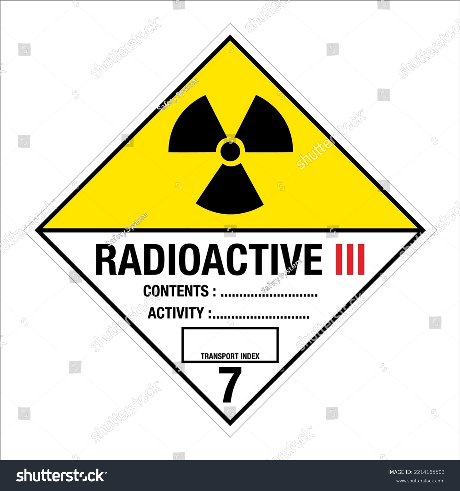 Hazardous Materials Hazmat Warning Labeling Placarding Stock Vector ...