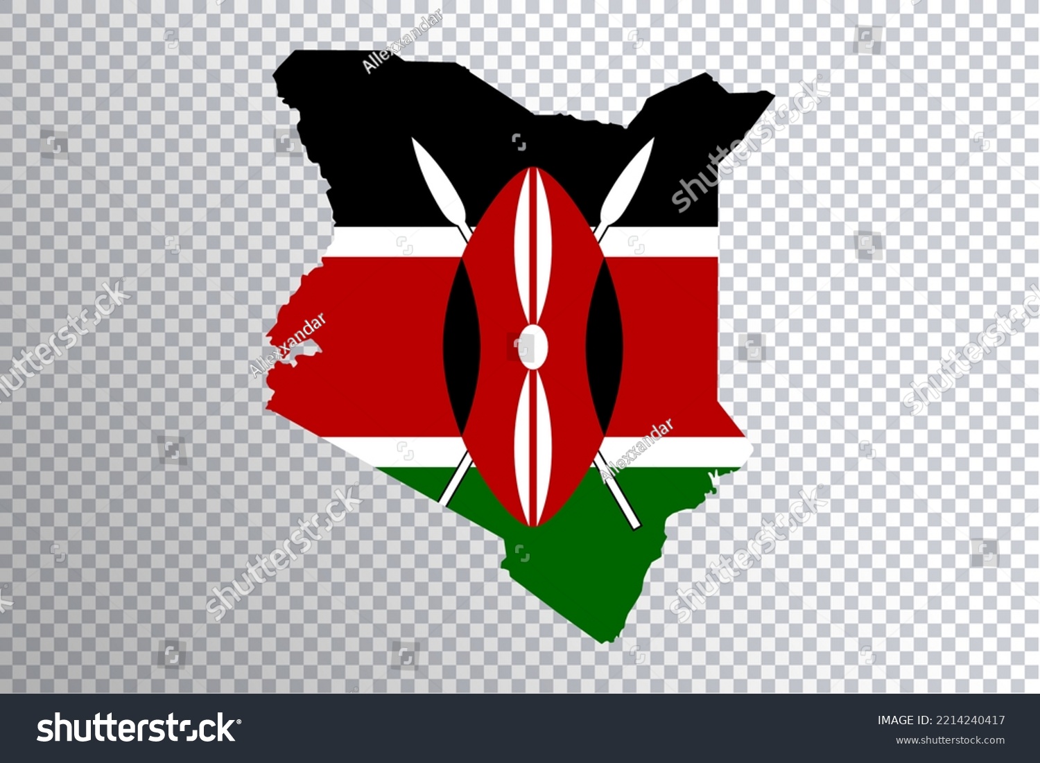 Kenya Flag On Map Transparent Background Stock Illustration 2214240417   Stock Photo Kenya Flag On Map Transparent Background Clipping Path 2214240417 