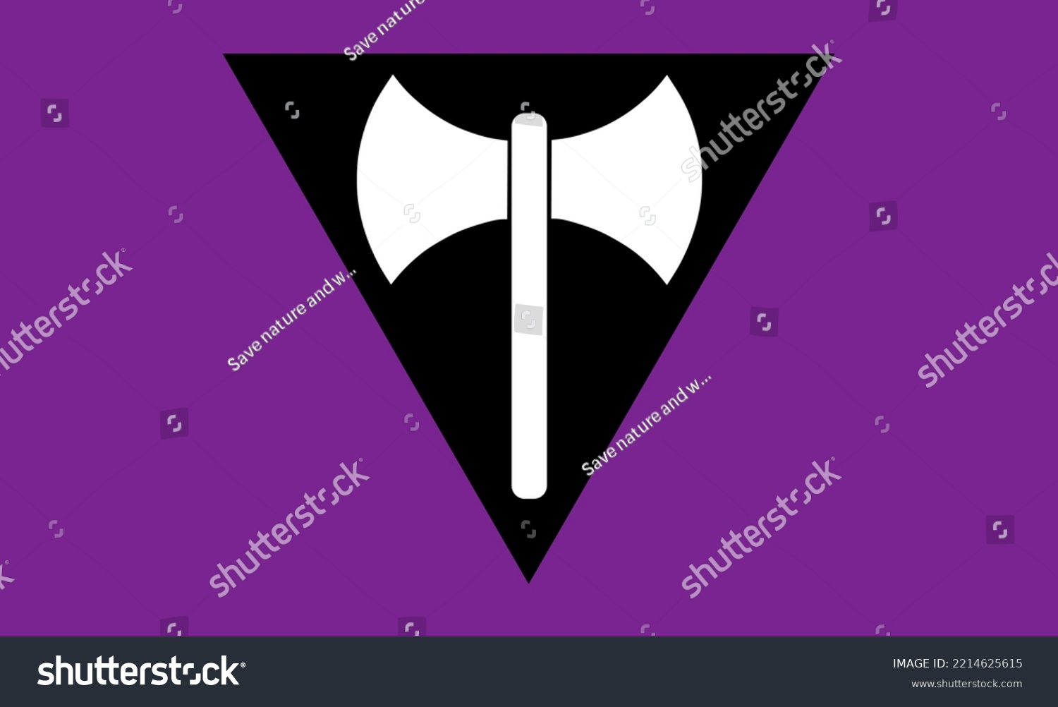 Lesbian Labrys Pride Flag Symbol Vector Stock Vector Royalty Free