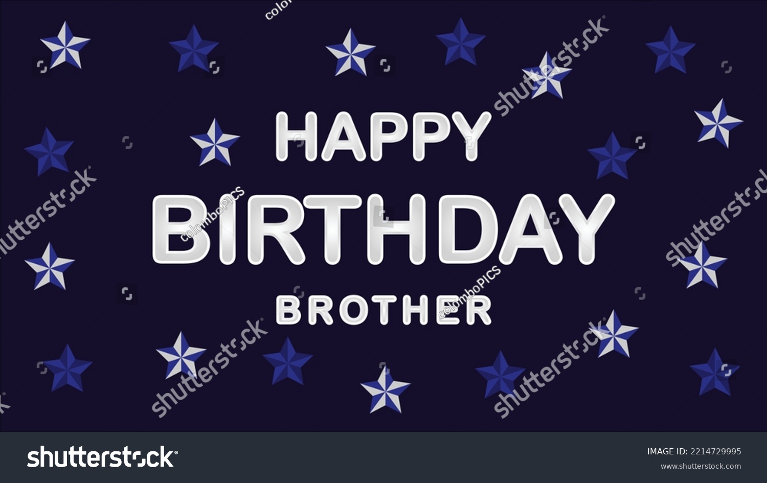 Brother Birthday Wishes Celebration Happy Birthday Stock Vector ...