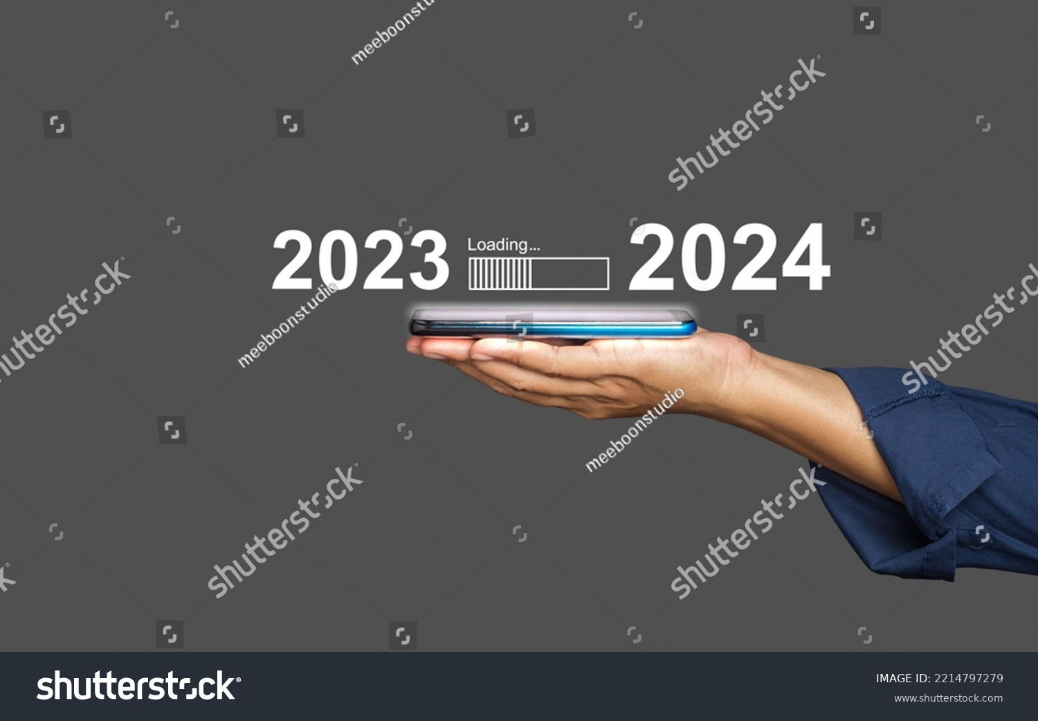 Countdown 2024 Virtual Download Bar Loading Stock Photo 2214797279   Stock Photo Countdown To The Virtual Download Bar With Loading Progress Bar For New Year S Eve And 2214797279 