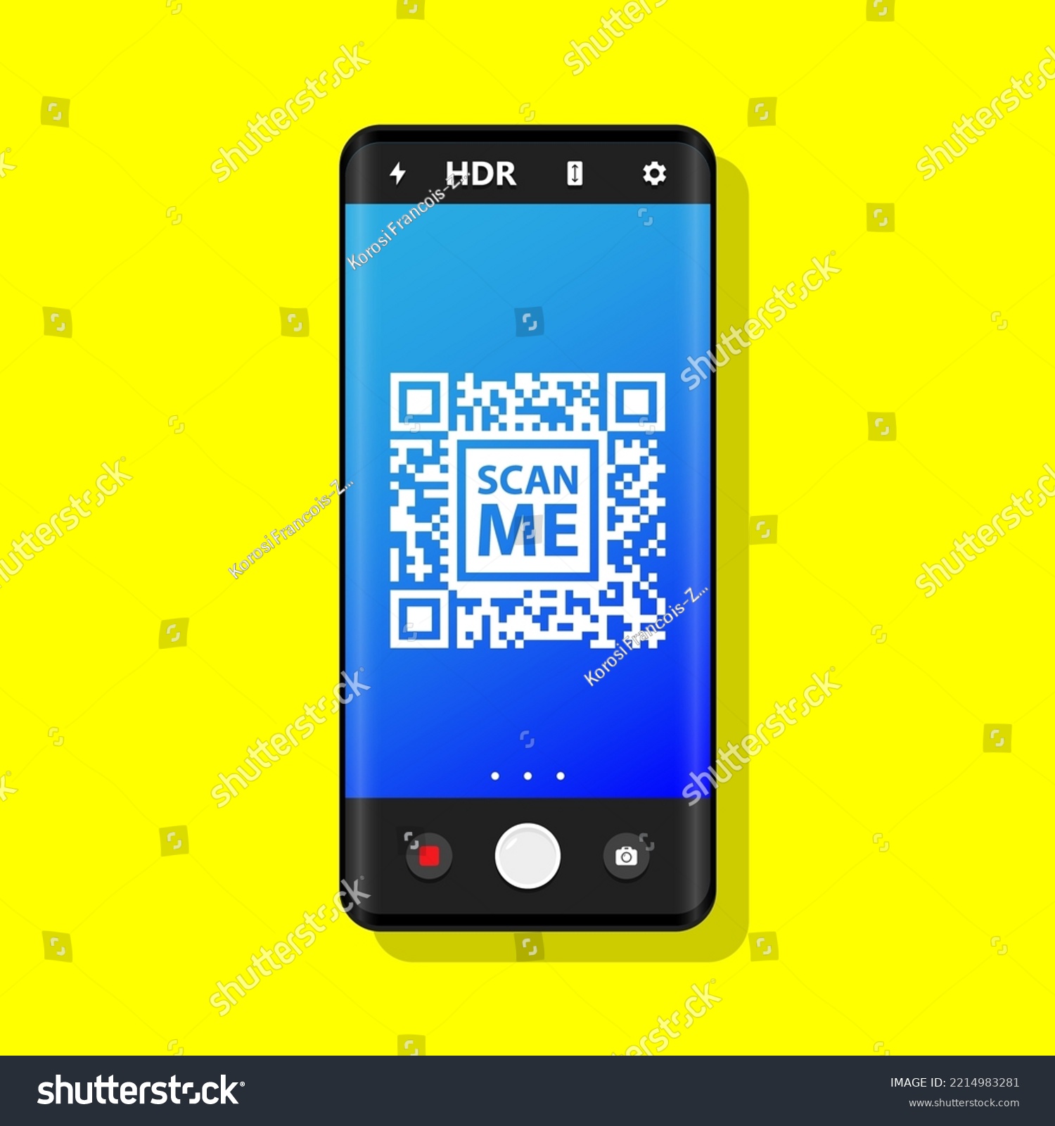 Scan Qr Code Mobile Phone Electronic Stock Vector Royalty Free 2214983281 Shutterstock 6121