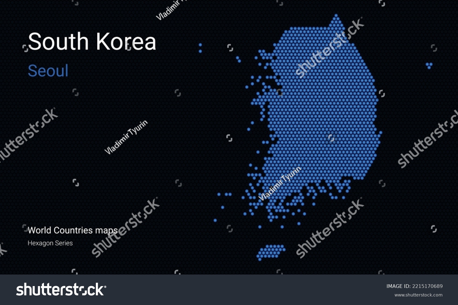 Creative Map Korea Political Map Seoul Stock Vector Royalty Free Stock Vector Creative Map Of Korea Political Map Seoul Capital World Countries Vector Maps Series Hexagon 2215170689