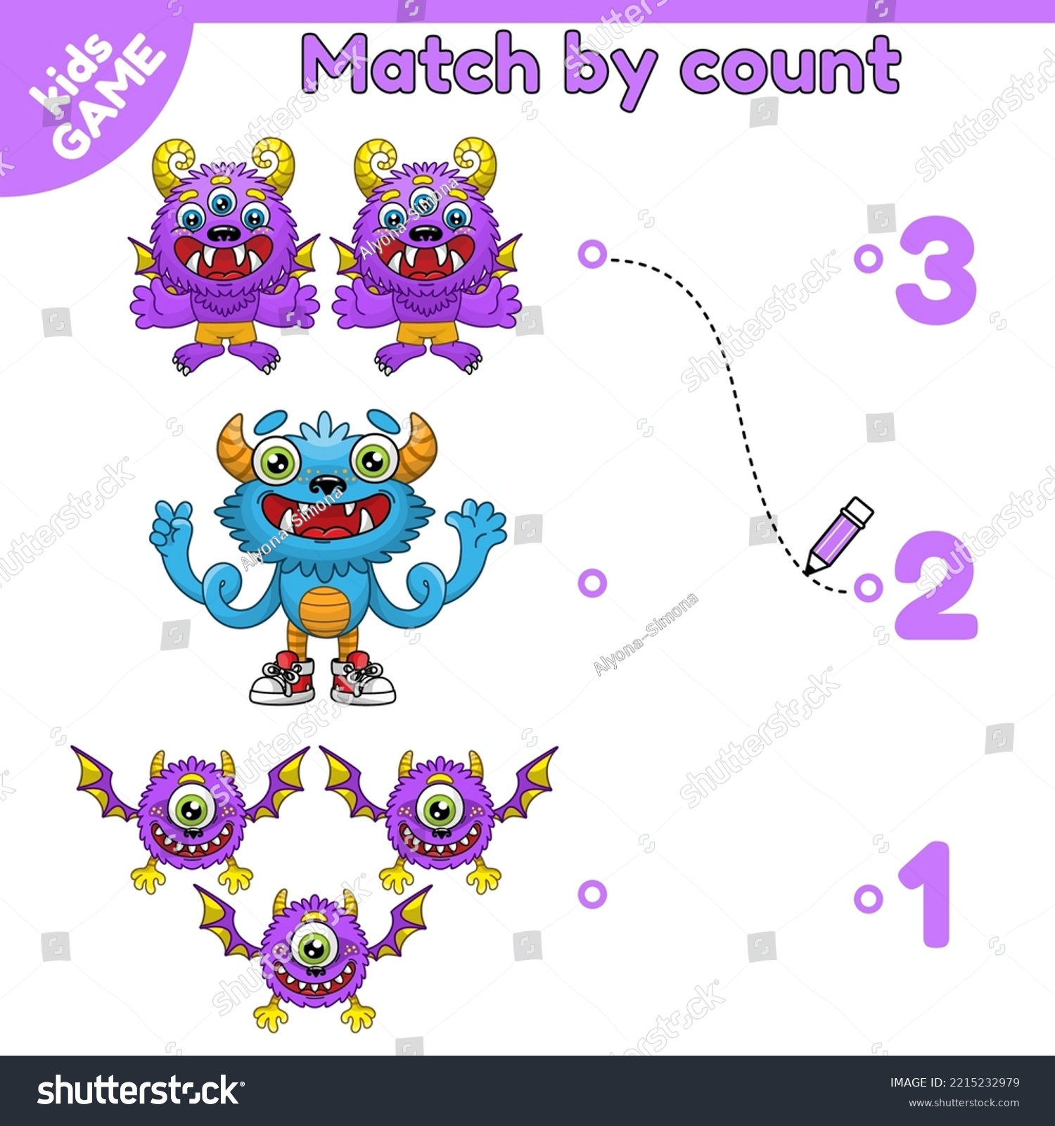 Count Match Cartoon Monsters Numbers Math Stock Vector Royalty Free 2215232979 Shutterstock Count Match Cartoon Monsters Numbers Math Stock Vector Royalty Free 2215232979 Shutterstock