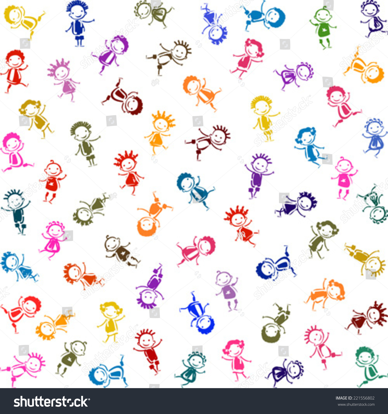 Children Playing Background Stock Vector (Royalty Free) 221556802