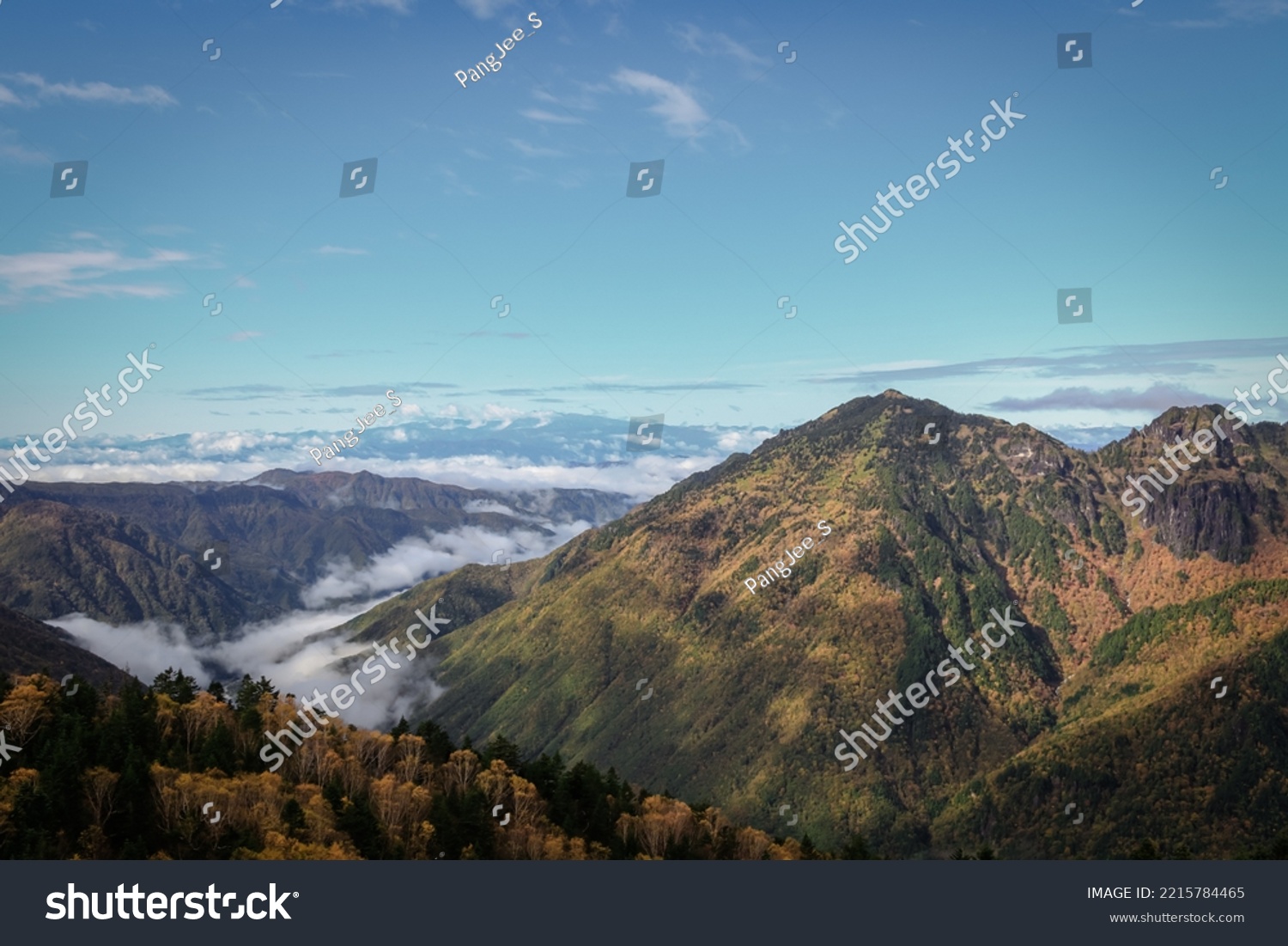 Fall Foliage Colors Nishihotakaguchi Station Observation Stock Photo ...