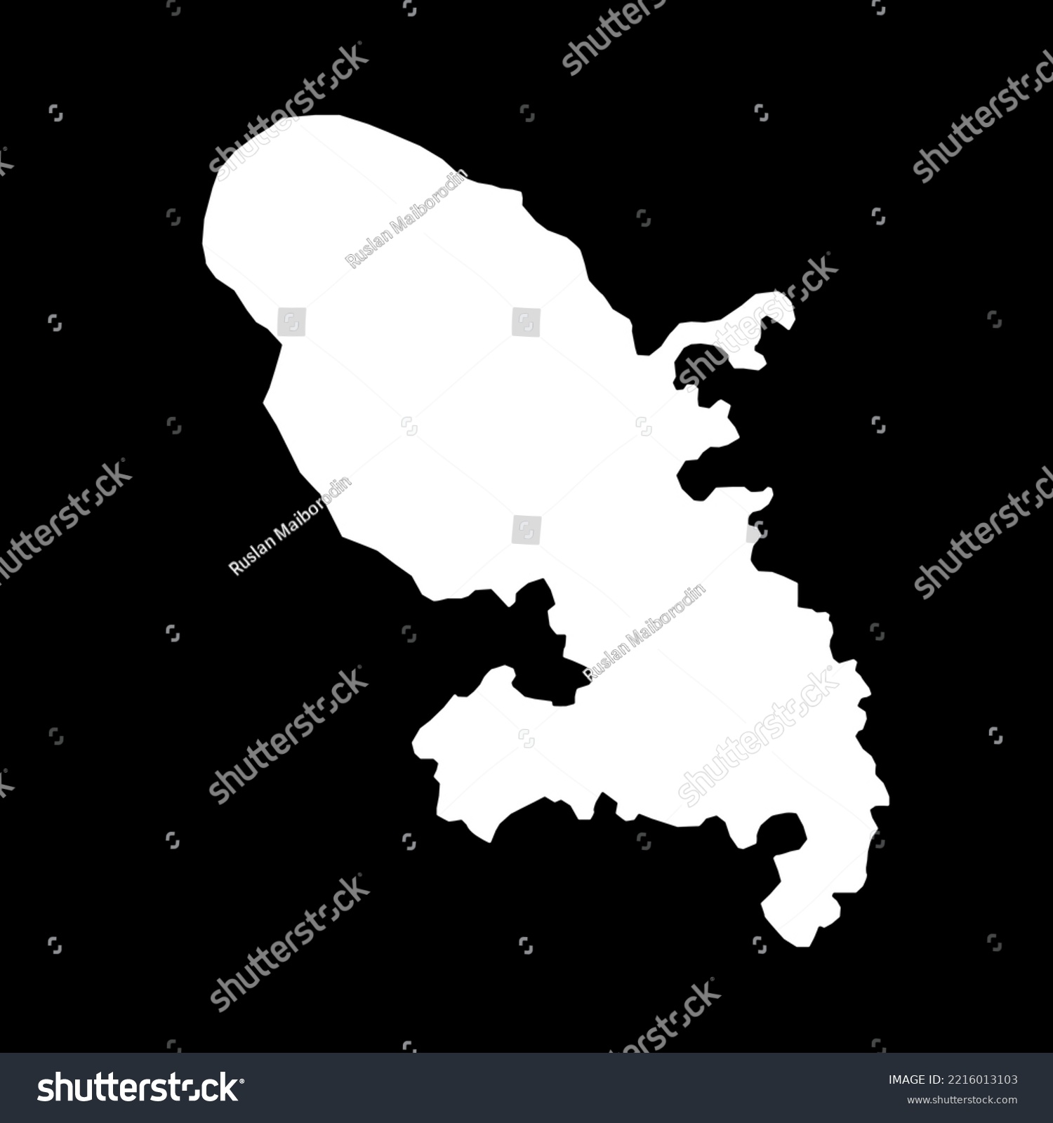 Martinique Island Map Region France Vector Stock Vector (Royalty Free ...