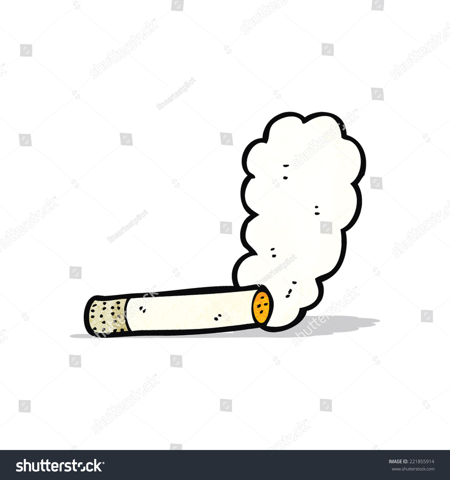 Smoking Cigarette Cartoon Stock Vector (Royalty Free) 221855914 ...