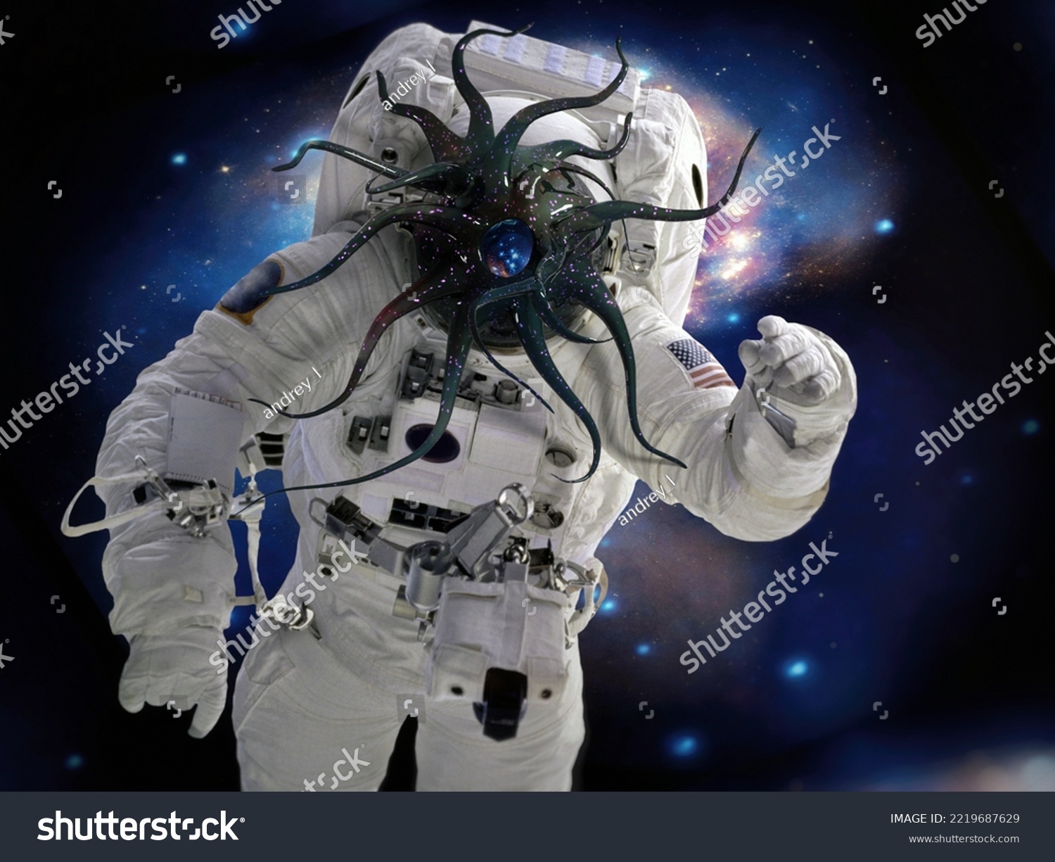 scary astronaut render