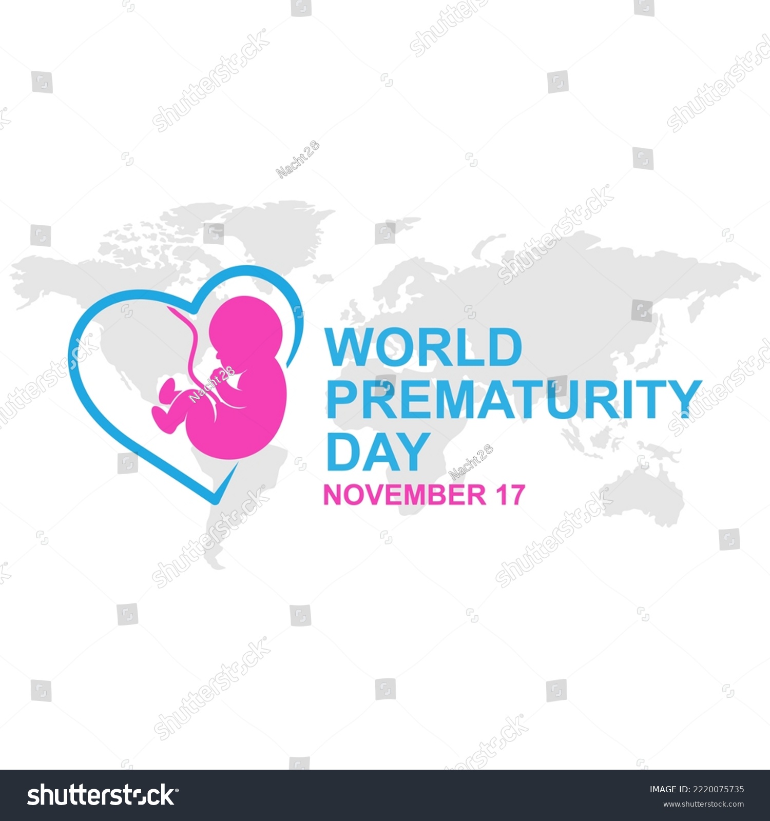 World Prematurity Day Vector Logo World Stock Vector (Royalty Free