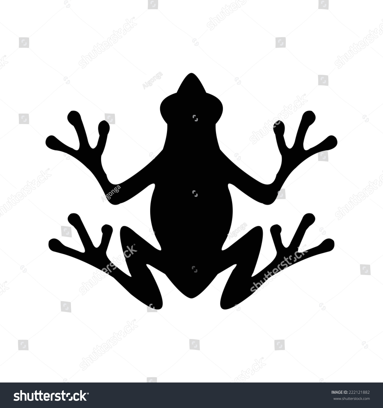 Silhouette Frog Stock Vector (royalty Free) 222121882 