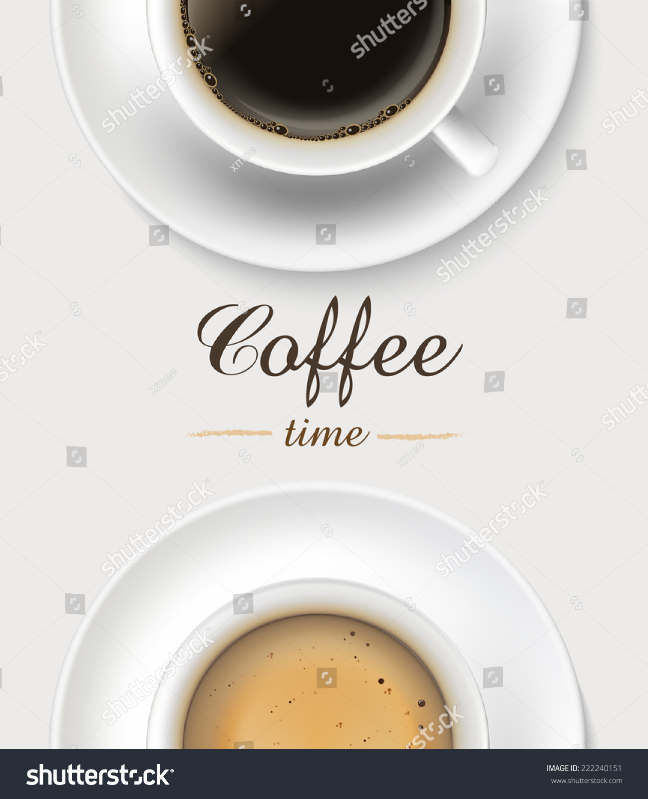 Coffee Cup On White Background Top Stock Vector (Royalty Free ...